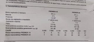 Bomba de agua 2 tiempos 2 hp