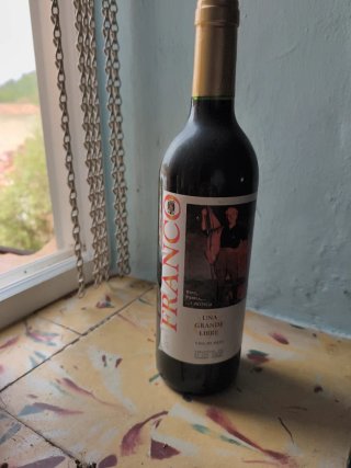 Botella vino Franco histórica