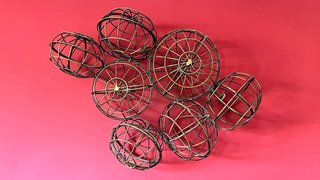 Cabecero cama metal 135cm y elemento decorativo