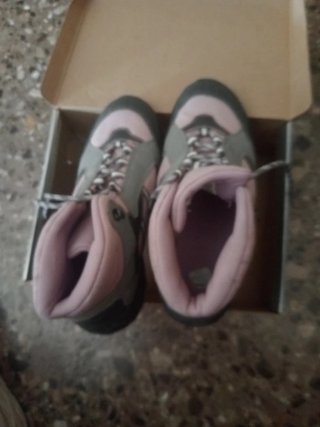 Botas de montaña Quechua mujer gris y rosa