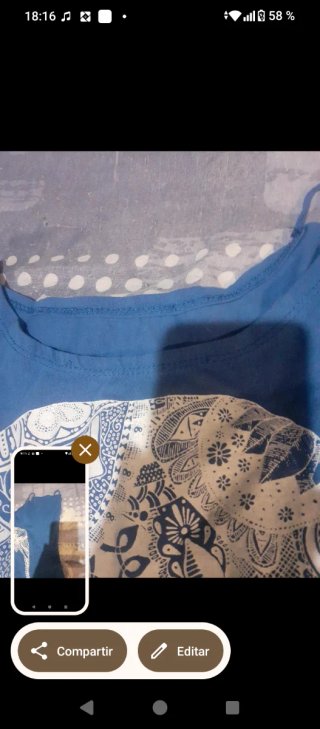 Camiseta con elefante y flecos Talla M