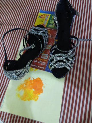 Zapatos de baile tacón brillantes
