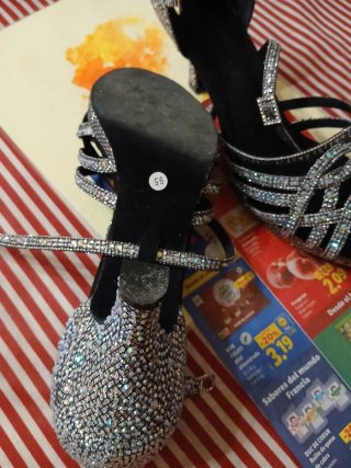 Zapatos de baile tacón brillantes