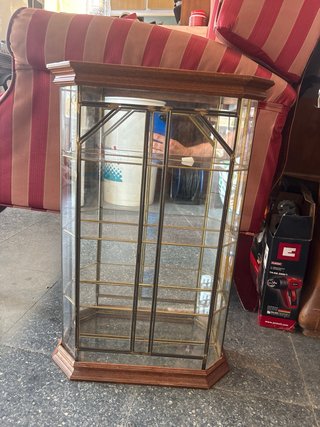 Vitrina antigua cristal y madera