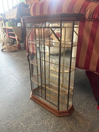 Vitrina antigua cristal y madera
