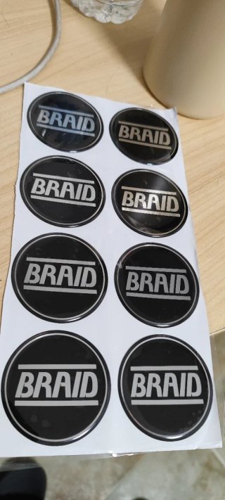 4 Pegatinas Braid 50mm