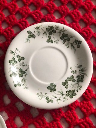 Juego de tazas Pontesa flores verdes