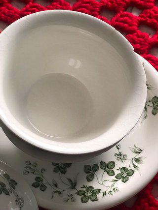 Juego de tazas Pontesa flores verdes