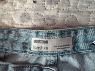 Pantalón vaquero ancho cargo azul