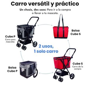Carlett - Cube P | Carrito de Transporte 3 en 1 pa