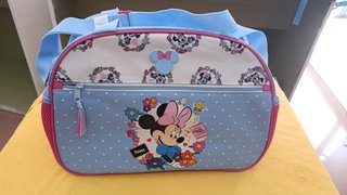Bolsa Viaje Disney Minnie Flores Azul Rosa