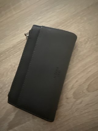 Cartera geométrica beige y verde