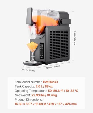 Máquina Granizados VEVOR 2.6L Nueva
