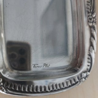 Juego de tocador de cristal y plata