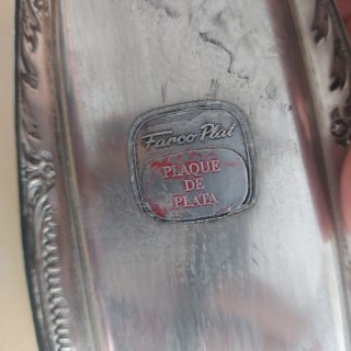 Juego de tocador de cristal y plata