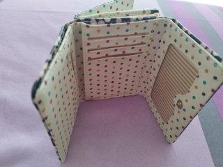 Monedero billetero pequeño floral