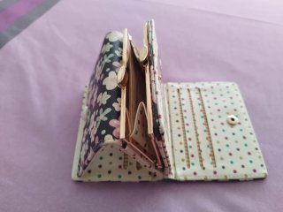 Monedero billetero pequeño floral