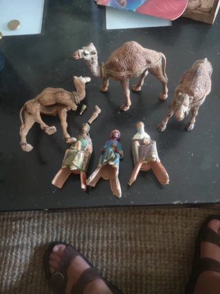 Figuras Reyes Magos Resina 12cm