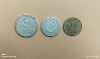 Pack 3 Monedas Unión Soviética (Rusia)