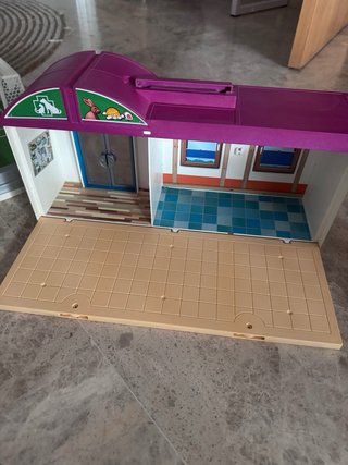 Lote Playmobil: Avión, Fútbol, Gasolinera, Tienda