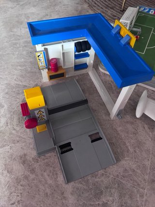 Lote Playmobil: Avión, Fútbol, Gasolinera, Tienda