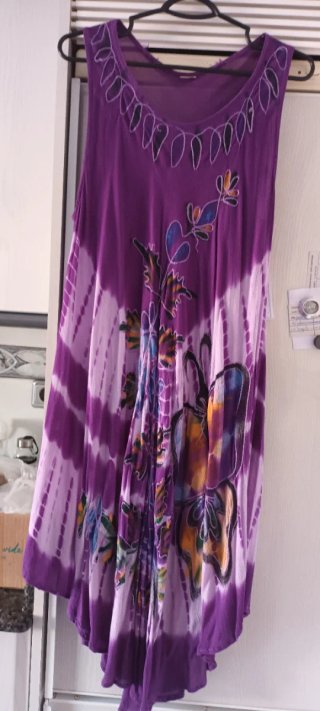 Vestido de playa y bañador estampado