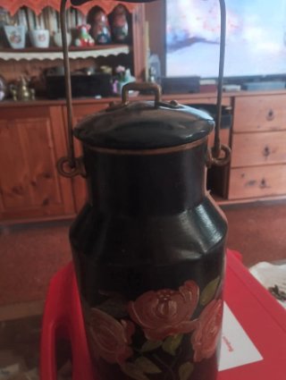 Lechera antigua decorada 2 l