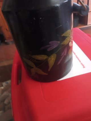Lechera antigua decorada 2 l