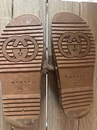 Sandalias Gucci Beige y Marrón