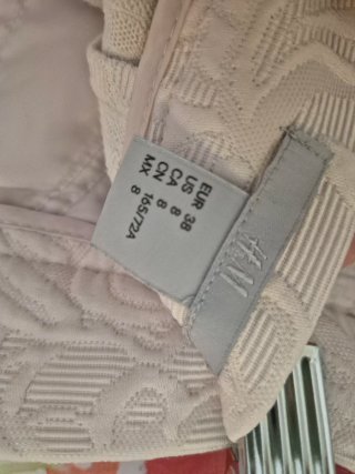 Falda H&M Beige/Rosa Talla M
