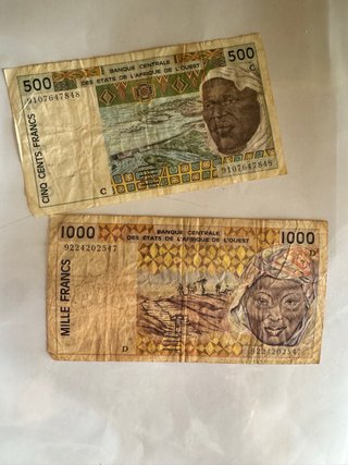 Banconote 500 e 1000 Franchi Africa Occidentale