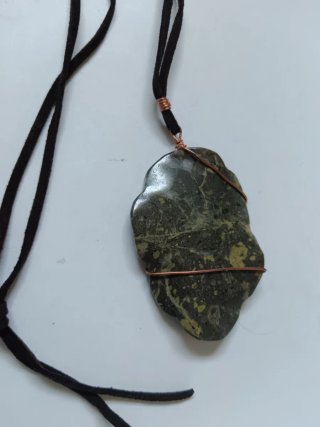 Collana in Diaspro Verde e Giallo