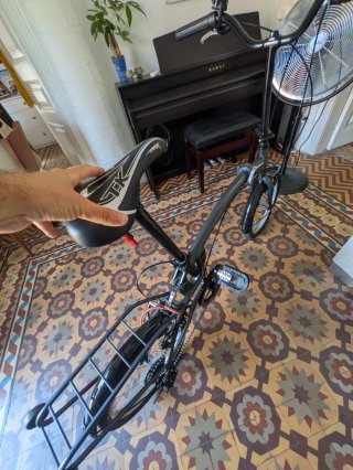 Bicicleta Plegable Compact 18 Negra/Gris
