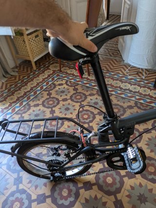 Bicicleta Plegable Compact 18 Negra/Gris