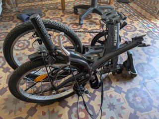 Bicicleta Plegable Compact 18 Negra/Gris