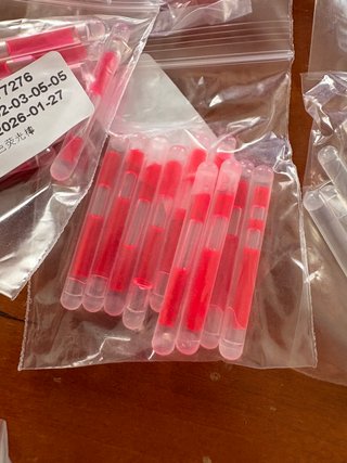 Lote 250 mini barritas luminosas pesca