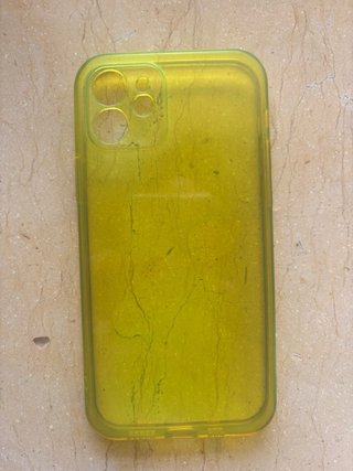 Custodia iPhone 12 Gialla Trasparente