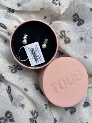 Pendientes Tous Oso Perla Plata 925