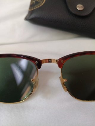 Gafas de Sol Ray-Ban Clubmaster Marrón y Dorado