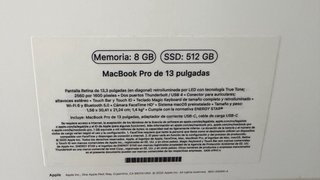 MacBook Pro M1 512GB (2020) Plata