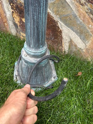 Farol de jardín aluminio envejecido