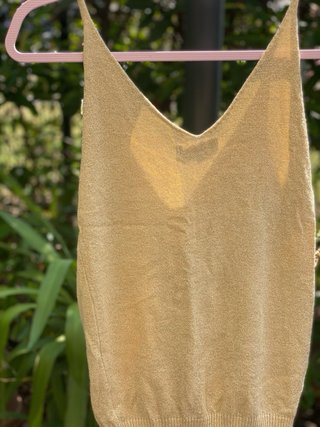 Top G&B oro brillantinato S/M
