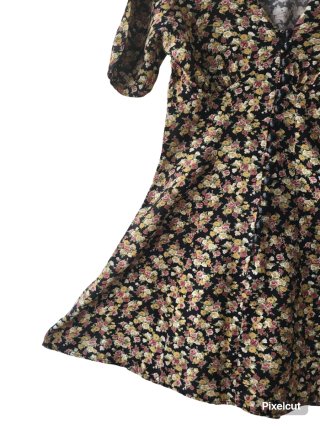 Vestido vintage floral manga princesa