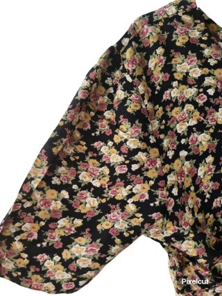 Vestido vintage floral manga princesa