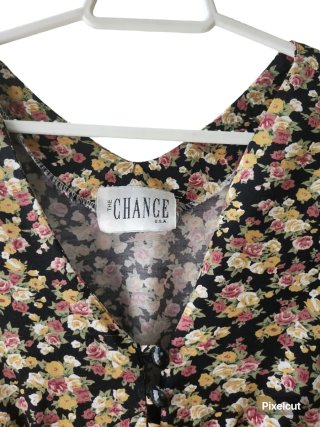 Vestido vintage floral manga princesa