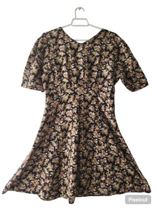 Vestido vintage floral manga princesa