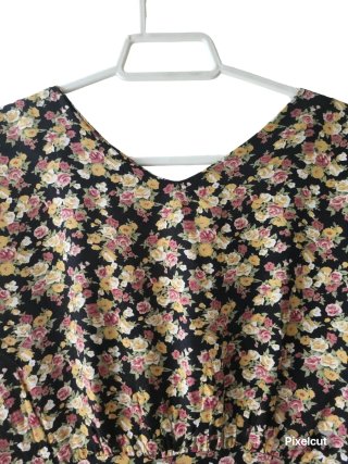 Vestido vintage floral manga princesa