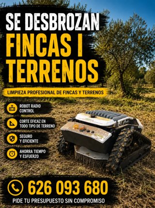 Servicio de desbroce de fincas y terrenos