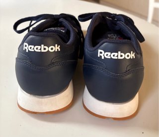 Zapatillas de cuero azul marino Reebok para hombre