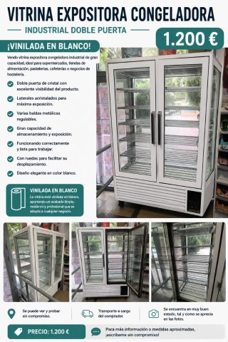 Congelador expositor pastelería